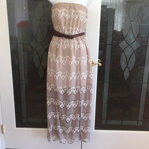 Strapless maxi w/belt